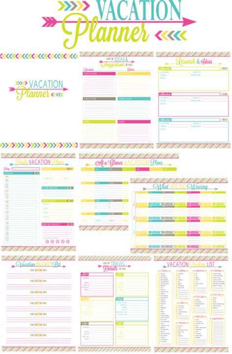 printable vacation planner template template business psd excel