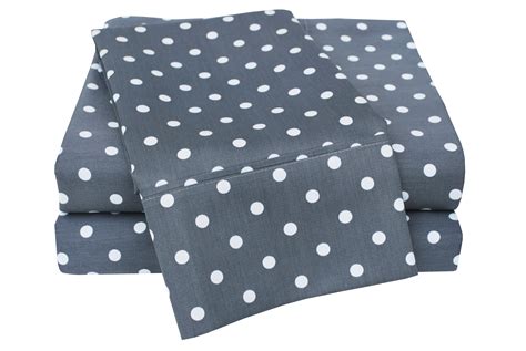 polka dot cotton blend sheet set  deep pocket  thread count