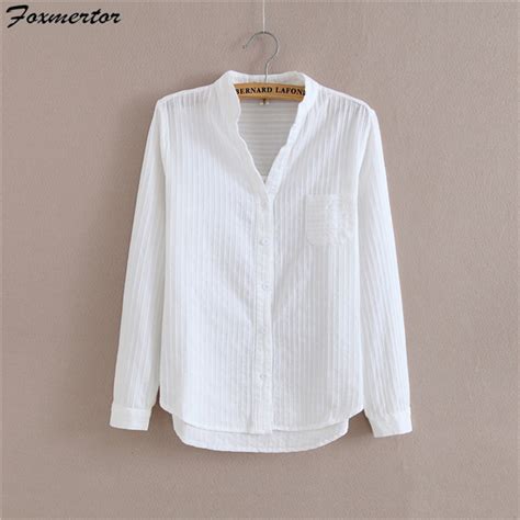 2017 high quality Summer Cotton Blouse shirt Women