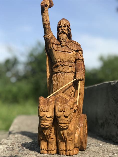 thor thor statue nordic god scandinavian god odin asatru etsy