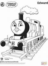 Coloring Thomas Friends Train Pages Edward Printable Print Drawing Cartoon Puzzle Characters Games Dot sketch template