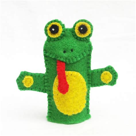 frog felt finger puppet animal puppet storytime puppet etsy