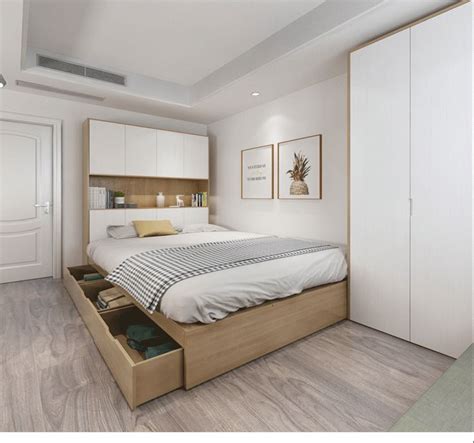 Tatami Bed Wardrobe Integrated Nordic High Box Storage Bed