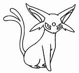 Pokemon Coloring Pages Espeon Mentali Pokémon Drawings Pikachu sketch template