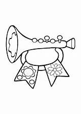 Coloring Trumpet Toy Large sketch template
