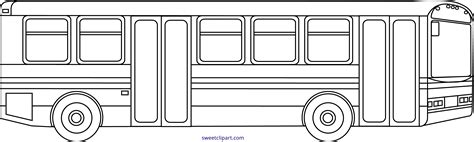 bus clipart outline bus outline transparent