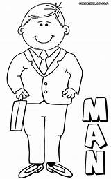 Man Coloring Pages sketch template