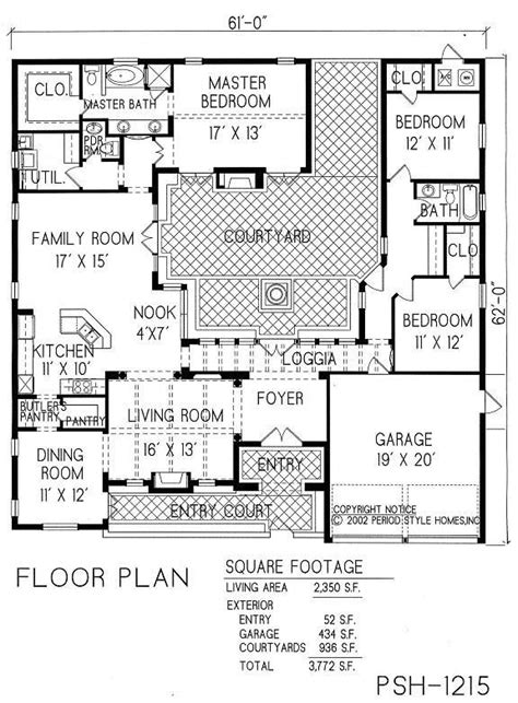 projects ideas  story house plans  courtyard center courtyard house plans courtyard