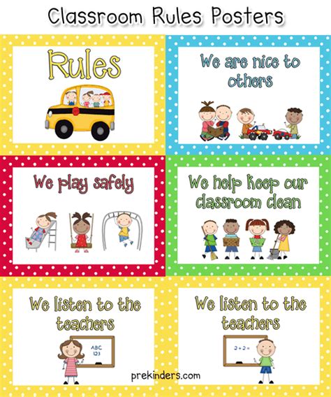 printable preschool classroom rules  image