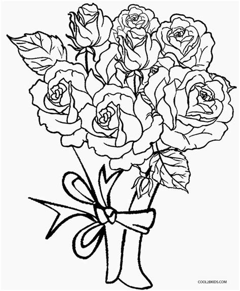 rose coloring pages easy png