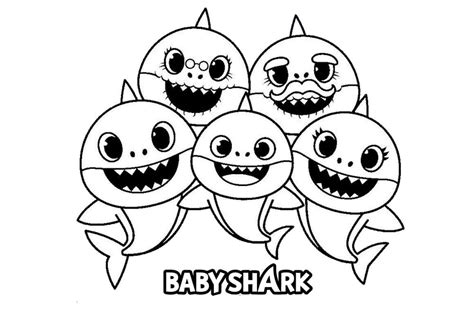 baby shark coloring pages  images  printable