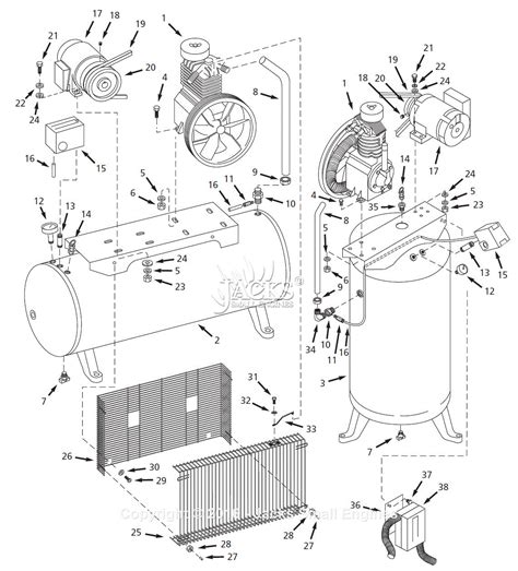 campbell hausfeld ceaj parts diagram  air compressor parts