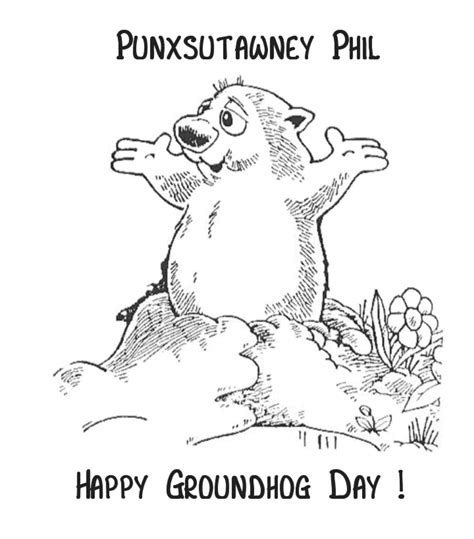 groundhog day worksheets  coloring pages  kids