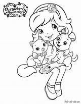Shortcake Strawberry Coloring Pages Print Color Colouring Girls Printable Cartoon Choose Board sketch template