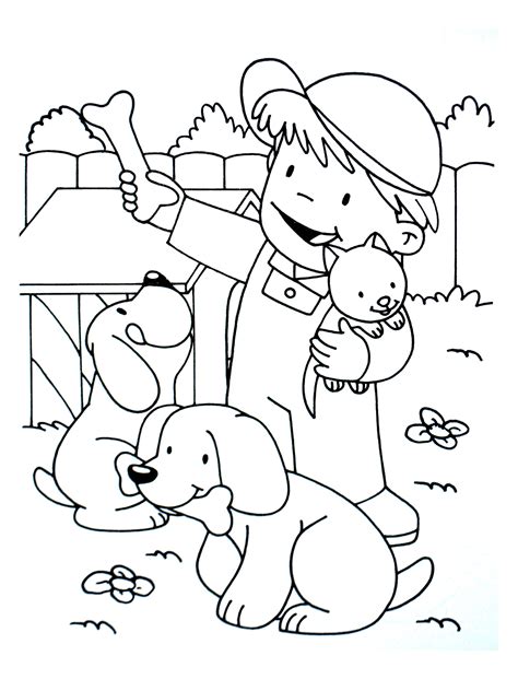 kid   cat   dogs animals adult coloring pages