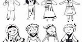 Coloring Pages Multicultural Kids sketch template