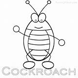 Coloring Cockroach Printable Pages Coloringfolder sketch template