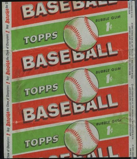 topps baseball  cent wrapper da card world