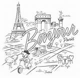 Coloring Paris Pages Printable French Color France Colouring Sheet Sheets Kids Pen Adult Travel Portadas Para Book Drawing Getcolorings Adults sketch template