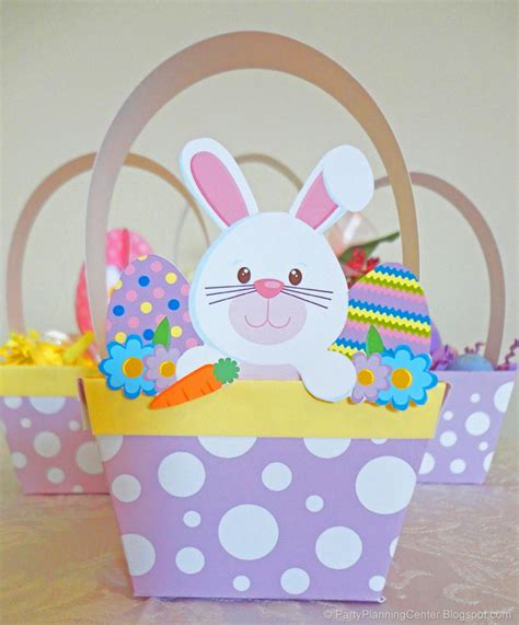 printable easter basket  bunny allfreekidscraftscom