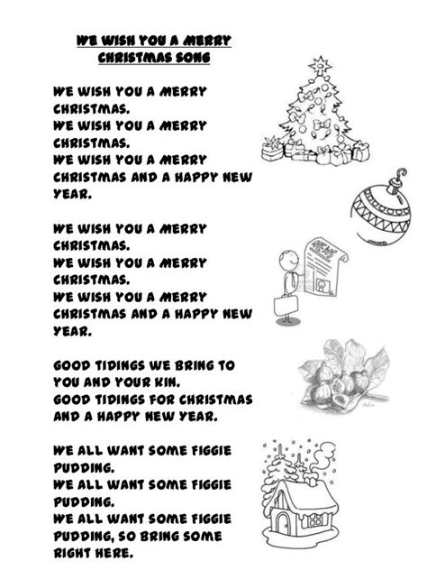 printable     merry christmas lyrics