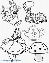 Tea Party Alice Wonderland Coloring Pages Mad Hatter Clip Drawing Clipart House Drawings Cartoon Color Teapot Hatters Disney Dormouse Printable sketch template