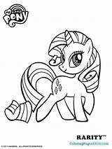 Pages Coloring Rarity Pony Little Getcolorings sketch template
