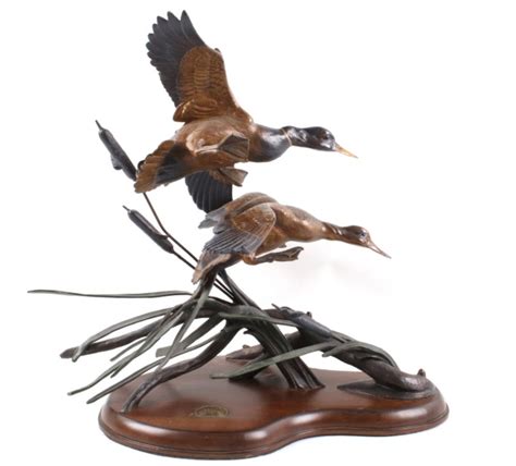 Sold At Auction Ducks Unlimited Gale Winds And Mallards Bronze
