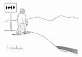 Drawing Ski Slope Charlie Hankin Stands Man Skiing Drawings Paintingvalley Uploaded Which sketch template