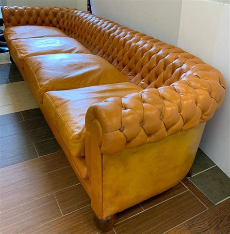 extra large english leather tufted chesterfield sofa  stdibs chesterfield sofa bed