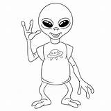 Alien Coloring Pages Ufo Dreamstime Thumbs Source sketch template