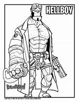 Hellboy Draw Drawing Coloring Tutorial Comic Version Too sketch template