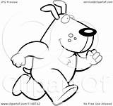 Running Character Max Dog Clipart Cartoon Outlined Coloring Vector Cory Thoman Royalty sketch template