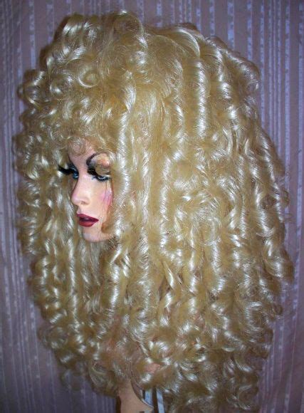 drag queen wig teased big long lt blond tons of curls ebay