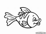 Fish Coloring Pages Cute Clipart Colouring Outline Template Clip Kids Drawing Printables Printable Toddlers Cliparts School Mermaid Library Templates Gif sketch template