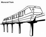 Monorail Train Coloring Color Trains Colorluna sketch template