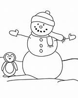 Snowman Coloring Christmas Pages Penguin Mr Printable Color Kids Filminspector sketch template