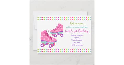 roller skate birthday party invitations zazzle