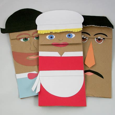 paper bag puppets puppets   world aunt annies