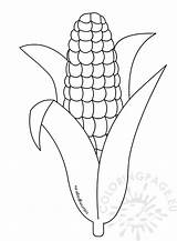 Corn Coloring Pages Printable Stalk Drawing Cob Candy Popcorn Cornucopia Box Template Field Indian Sheet Pi Color Shocks Slice Bread sketch template