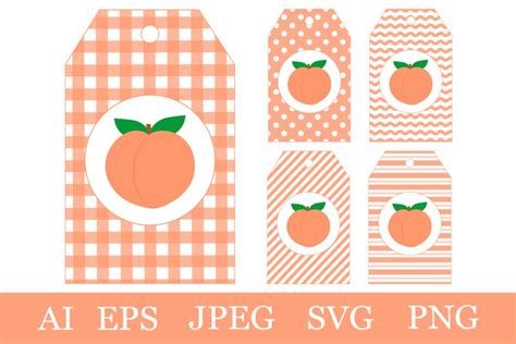 peach gift tags peach gift tags template fruits tags svg