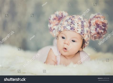 cute newborn baby girl stock photo  shutterstock