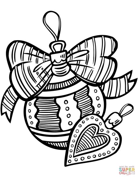 printable christmas ornaments coloring pages