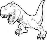 Rex Coloring Pages Printable Smiling Kids Dinosaur Drawing Description sketch template
