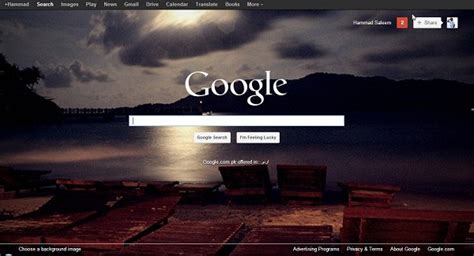 custom background image   google search homepage