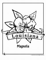 Louisiana Coloring Flower State Pages Kids Color Symbols Printables Activities Designlooter Coloringhome sketch template