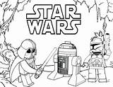 Luke Coloring Skywalker Lego Pages Getcolorings Wars Star sketch template