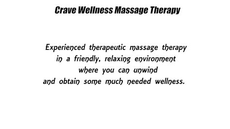 Crave Wellness Massage Therapy Reviews Sherwood Park Ab Youtube
