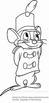 Dumbo Timothy Coloring Mouse Drawing Friend Pages sketch template