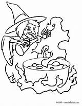 Brew Potion Ausmalen Sorcieres Malefique Colorier Witches Magic Venenoso Hexe Hellokids Coloriage Teuflischen Bereitet Trank Brujitas Dhalloween Línea sketch template